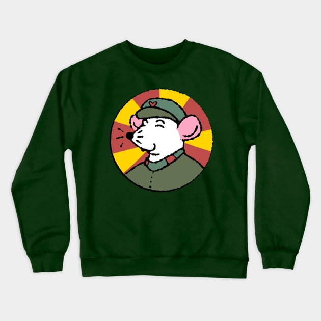 Mouse Zedong (Full Color Version) Crewneck Sweatshirt by Rad Rat Studios